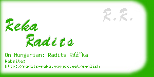 reka radits business card